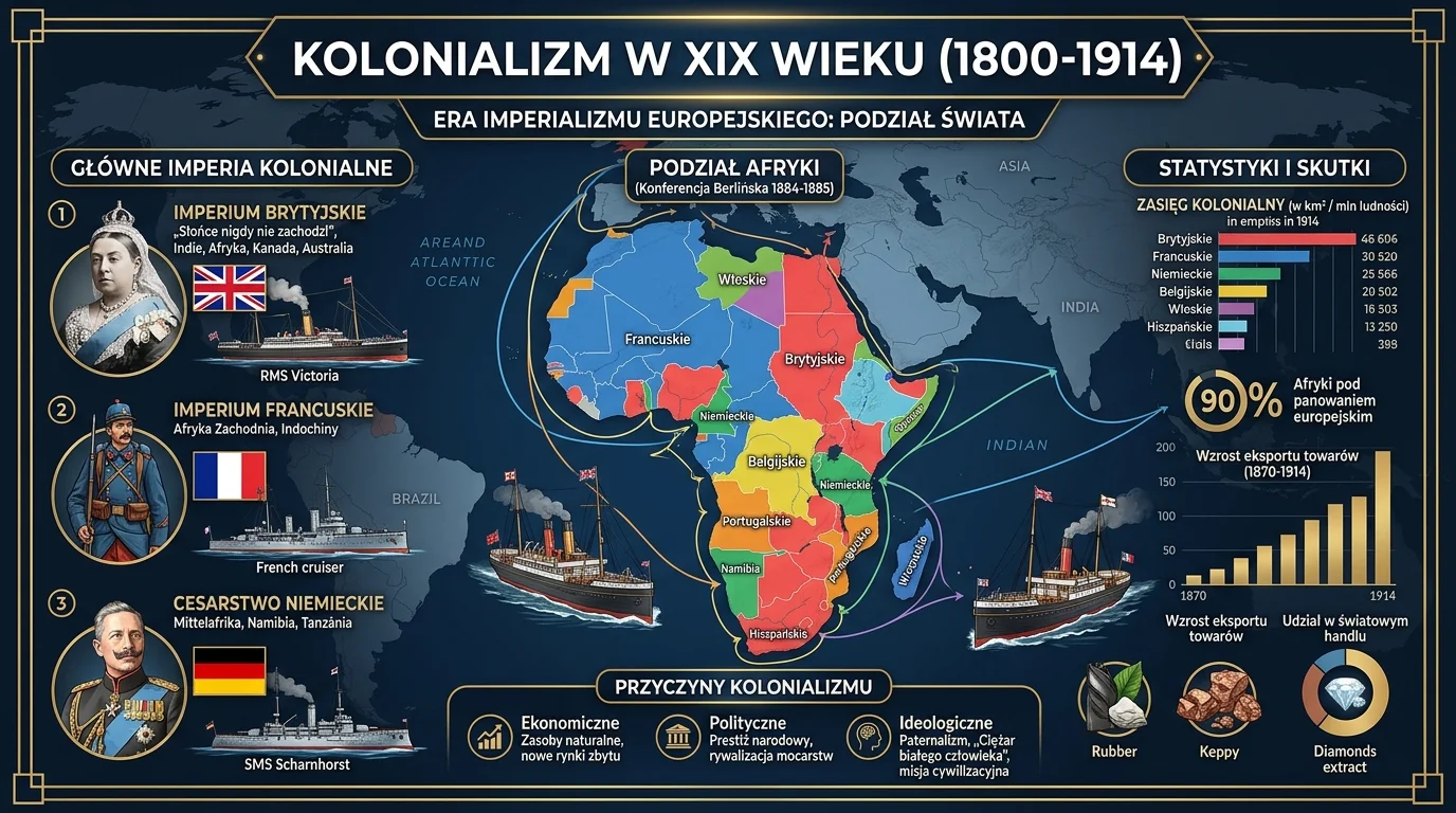 Infografika: Kolonializm w XIX wieku