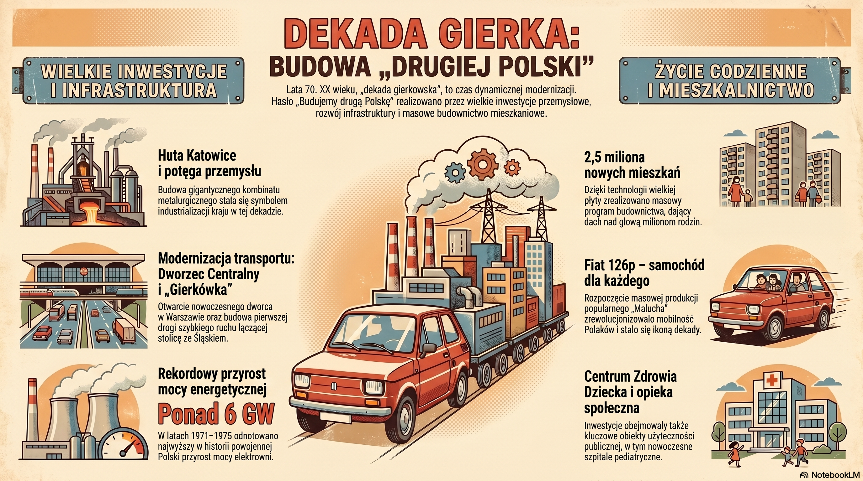 Infografika: Dekada Gierka - Polska w latach 70.